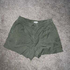 LOFT High Waist Olive Shorts